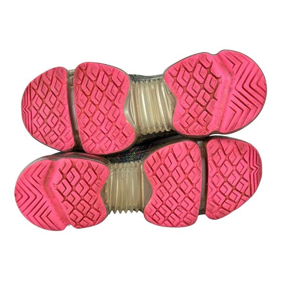 Air Underground Slip On Sneakers Womens Size 9.5 Pink Multi-color Knit Lace-Up - Picture 9 of 12